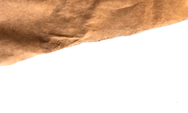 Vintage old paper texture with retro look, transparent PNG, empty sheet backdrop for text, paper overlay effect, distressed antique design