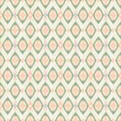 Ikat geometric soft color repeat pattern