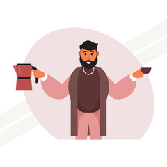 A barista preparing a coffee representing coffee culture and service