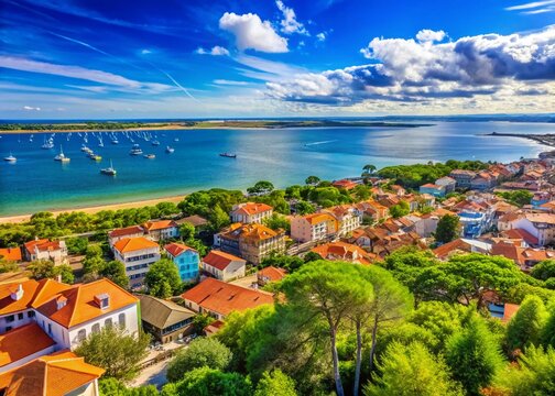 Arcachon Bay Lookout: Panoramic Cityscape & Atlantic Ocean View, South of France