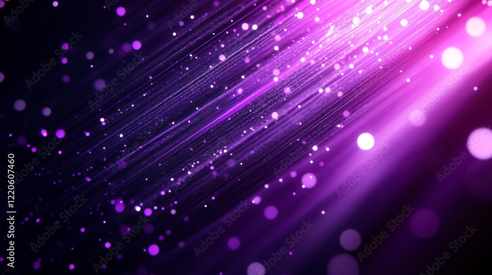 Poster a close-up of the purple light beam on stage, creating an abstract background with blurred motion an