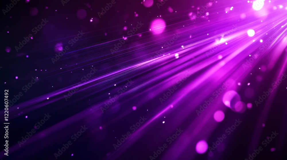 Poster a close-up of the purple light beam on stage, creating an abstract background with blurred motion an