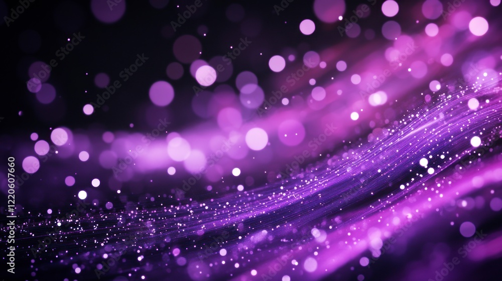 Poster a close-up of the purple light beam on stage, creating an abstract background with blurred motion an