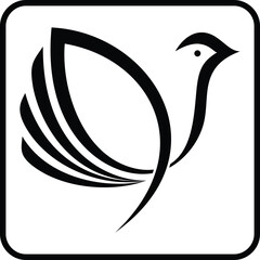 Bird Logo Vector Icon - Abstract Logo Icon Design Template 09