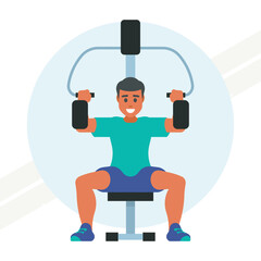 A bodybuilder pumping muscles representing strength and dedication