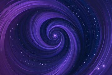 Fototapeta premium A dark blue-purple background with stars and swirls of color, a vector illustration of a spiral galaxy. Stars, stars, and the moon, stars in space, a swirling starry sky. 