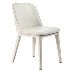 a white minimalist chair isolated on a transparent background