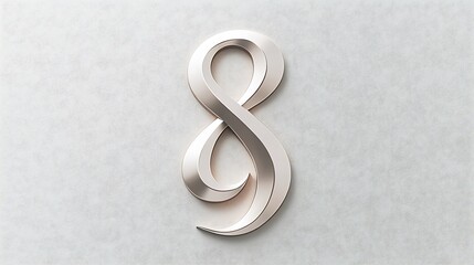 Elegant Gold Number Eight Design on Textured Background