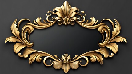 Ornate Golden Frame Design Elegant Baroque Style