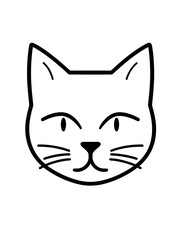 Minimalistic Simple Feline Kitten Cat Kitty Pet Icon Symbol 