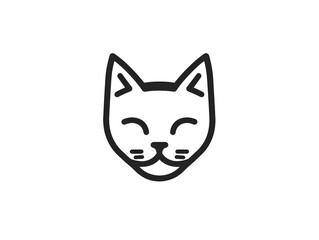 Isolated Simple Feline Kitten Cat Kitty Face Pet Icon Symbol 