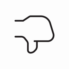 Thumbs down dislike icon vector sign