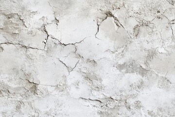 Obraz premium A white background of a rough concrete wall with cracks, in a light gray and white color tone.