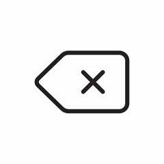 Obraz premium Close delete remove icon vector sign