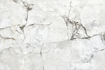 Obraz premium A white background of a rough concrete wall with cracks, in a light gray and white color tone.