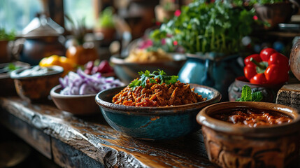  chicken with rise in plate