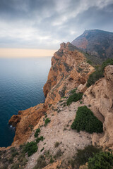 View to Sierra Helada, natural area in Spain