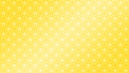 金色の梅の花パターン背景