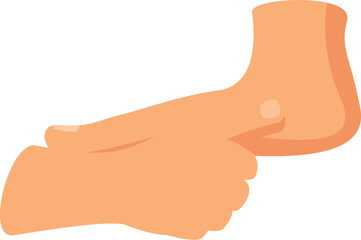 Medical professional performing foot examination, checking for swelling, pain, or injury