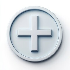 Obraz premium Health Plus Icon Digital Design Modern Graphic Minimalist Style Clean View Symbol of Wellness