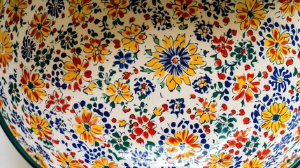 Bright Decorative Plate with Colorful Patterns