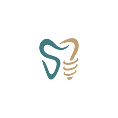 Dental orthodontic with letter S logo template