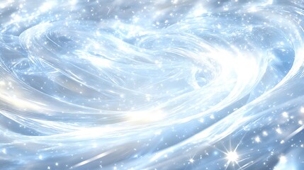 Abstract swirling light blue celestial galaxy