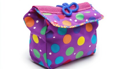 Cute Lunch Bag with Colorful Dot Patterns
