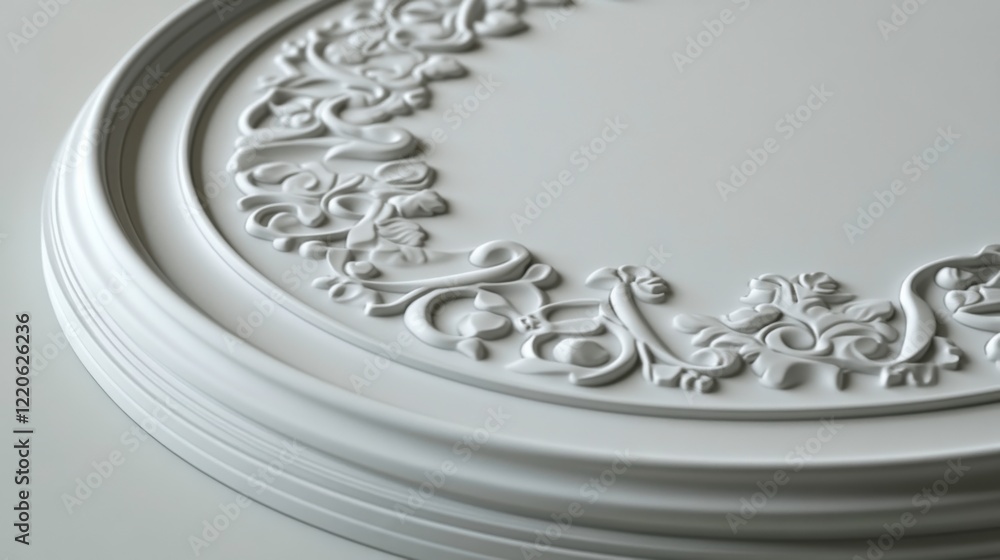 Poster decorative plate with elegant patterns and gradients