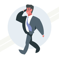 A businessman talking on the phone representing communication and professionalism