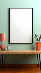 Digital poster mockup border decoration abstract graphic poster background