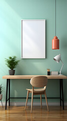 Digital poster mockup border decoration abstract graphic poster background