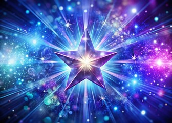 Fototapeta premium Celestial Christmas Starburst Background: Festive Holiday Sparkle
