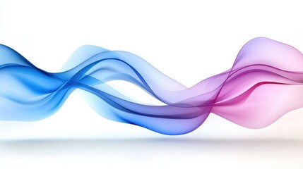 Fototapeta premium Abstract blue and purple wavy background with glowing lines