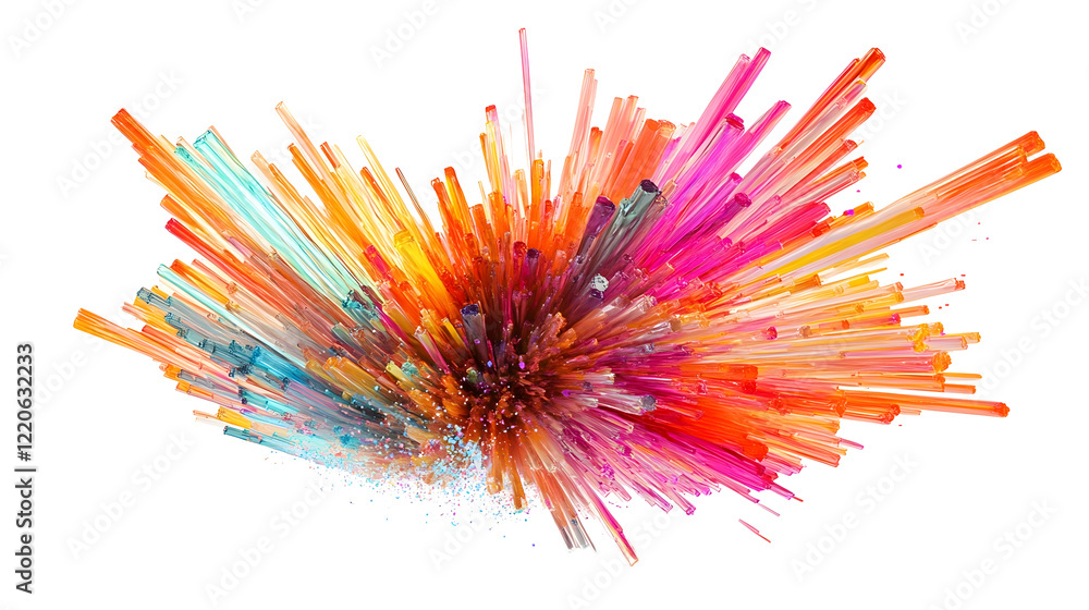Poster vibrant burst of color and light abstract design for visually stunning backgrounds and creatives iso