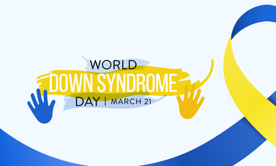 World Down Syndrome day is observed every year on March 21, it is a condition in which a person has an extra chromosome, they are small packages of genes in the body. vector illustration
