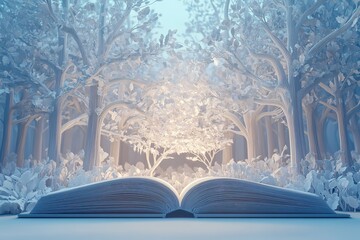 Enchanted Forest Opens from an Old Book
