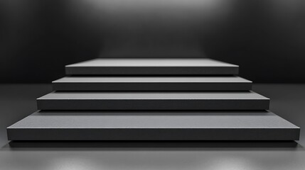 Dark steps for product display in dark studio
