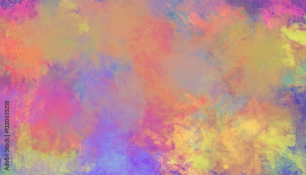 Poster vibrant multicolor painted canvas featuring textured brush strokes generating dynamic artistic energ