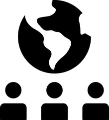Tourists Glyph Icon