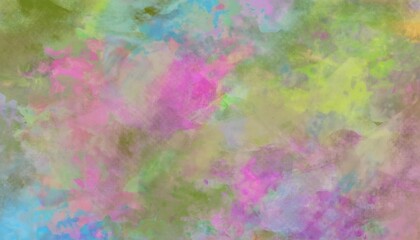 Blending soft pastel colors creates a textured, artistic backdrop filled with vibrant hues and delicate brushstrokes, evoking a dreamy mood