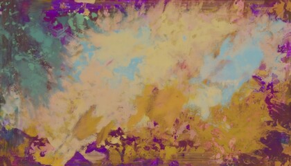 Colorful paint strokes swirling dynamically, blending vivid textures into energetic abstract background composition with intense hues
