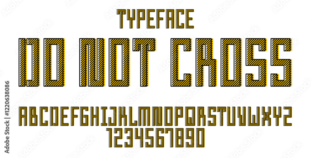 Aufkleber minimal geometric cyberpunk font, vector typeface in geometry minimalist square style, future techno