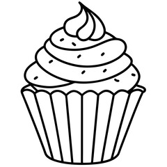 Elegant Cupcake Outlines for Vector Art