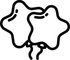 Star Balloon Line Icon