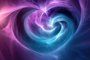 Fototapeta premium Abstract swirling nebula with vibrant purple and blue hues, creating a mesmerizing cosmic artwork.
