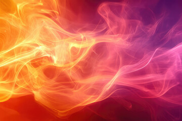 Obraz premium Abstract image of swirling, fiery smoke in shades of orange and pink.