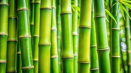 Obraz premium Close-Up of Lush Green Bamboo Stalks, Natural Texture Background