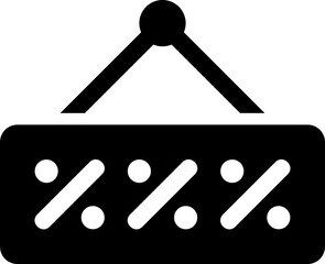 Sale Sign Glyph Icon