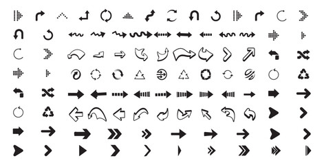 Arrow icon set.Arrow Black arrows icons.Arrows vector collection.illustration EPS10 